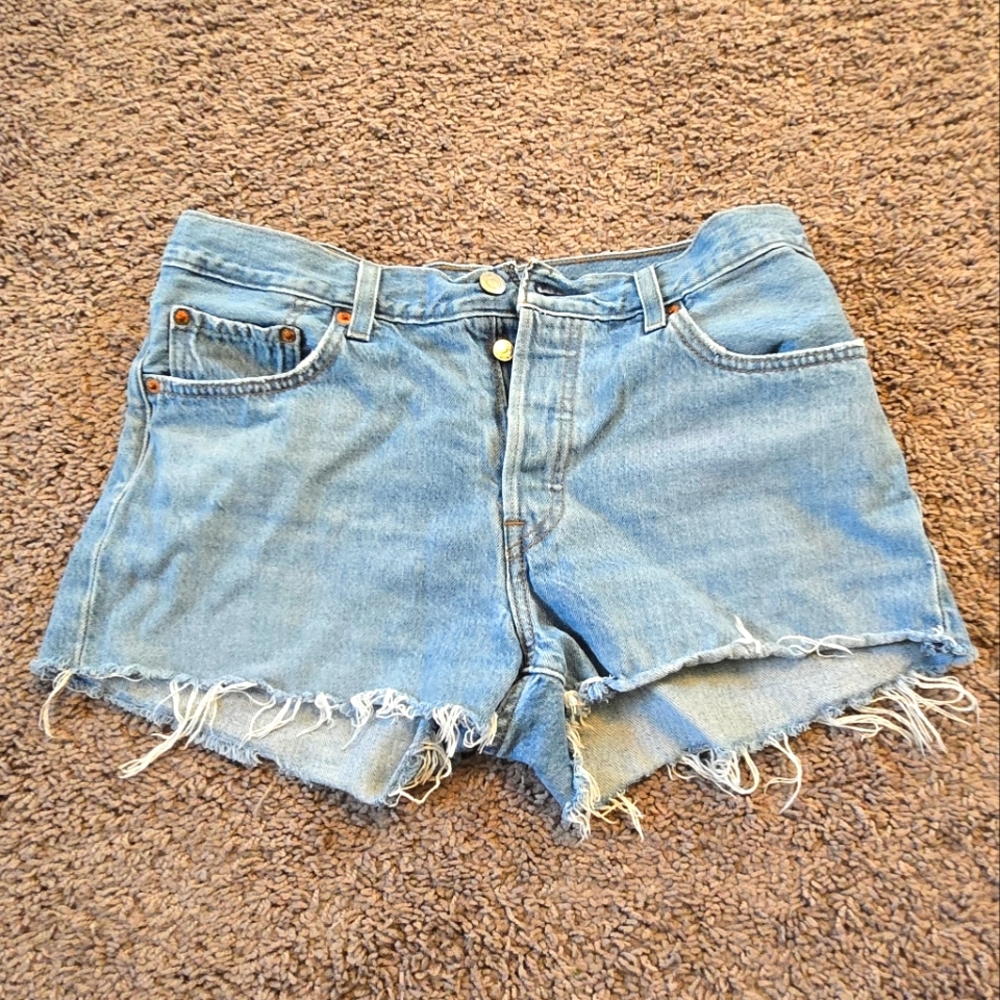 Levi's 501 Light Blue Jean Shorts
